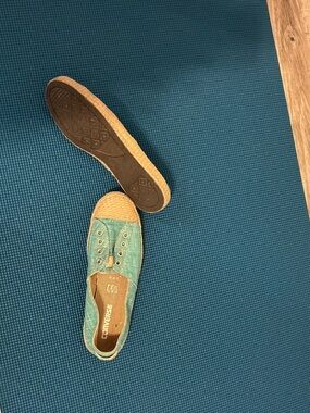 Converse Teal Canvas Espadrille Slip-On Sneakers